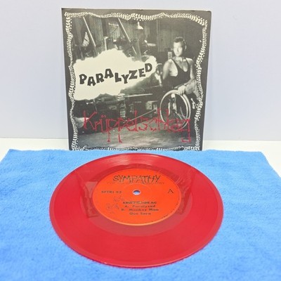 Kruppelschlag - Paralyzed / Monkey Man Que Sera 8'' 1990 SFTRI 95 RED VINYL