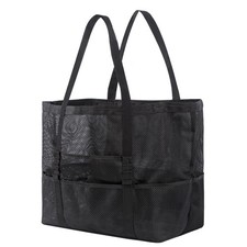 Extra Large Mesh Beach Bag, XL Mesh Foldable Swim Tote with with Zipper Multi...
