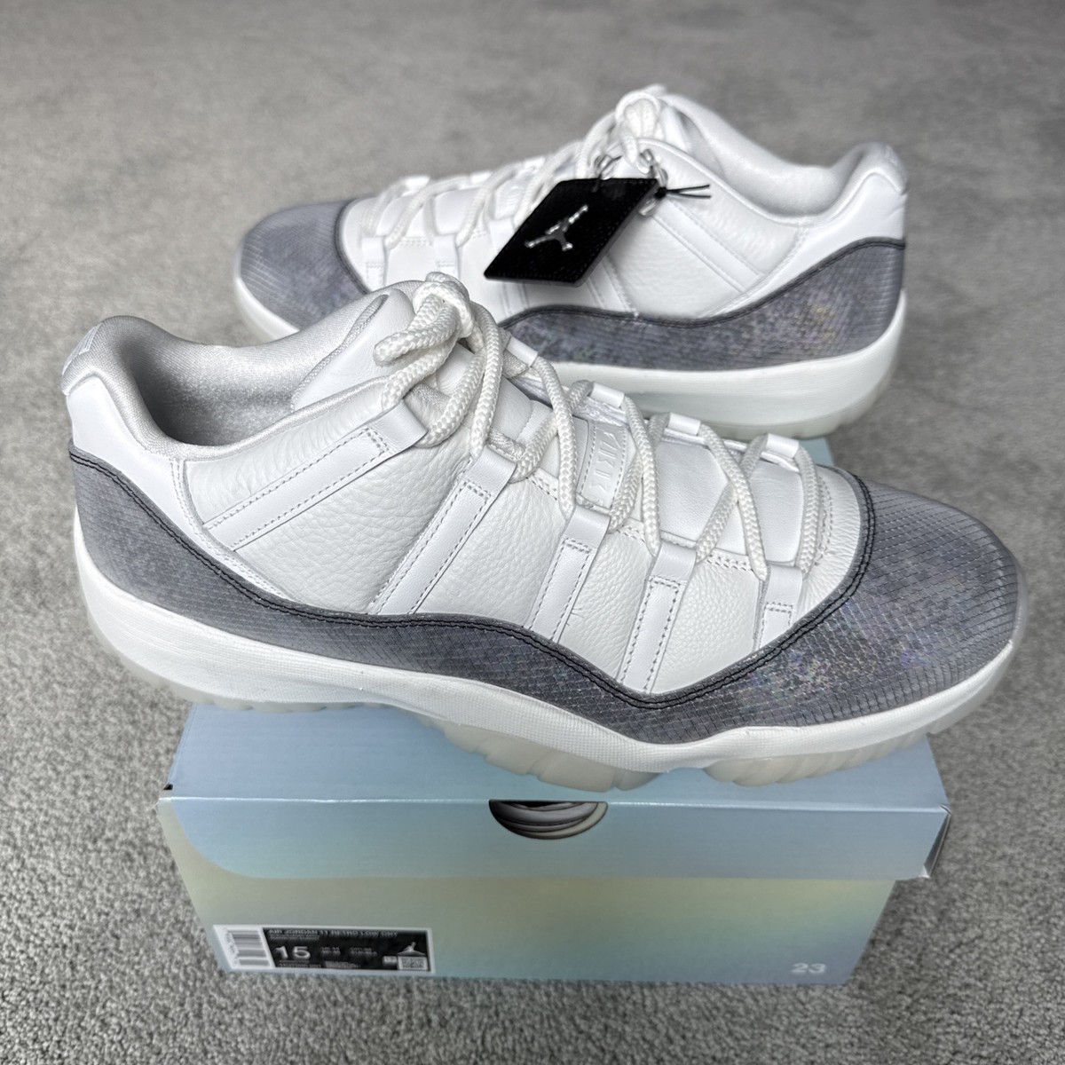 Nike Air Jordan Retro 11 XI Low Year Of The Snake White Grey Size
