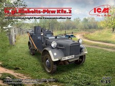 1:35 ICM KIT Le.Gl.Einheitz-Pkw Kfz.2 Wwii German Light Radio Kit ICM35583