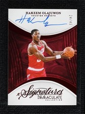 2024-25 Panini Immaculate Signatures Red 24/49 Hakeem Olajuwon Auto HOF 9su