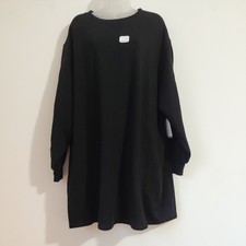 Time and Tru Maternity Sweatshirt Dress Black French Terry Long Sleeve XL NWT *