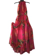 FARM Rio Red Pietra Floral Sleeveless Maxi Dress Chiffon,  L See Description