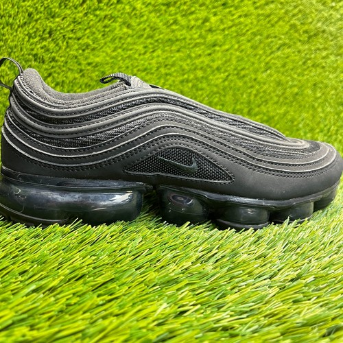 Nike Air Max 97 GS Boys Size 6.5Y Triple Black Athletic Running Shoes Sneakers