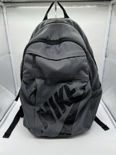 Nike Grey Backpack with Large Logo and Zippered Compartments