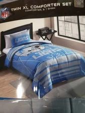 NFL DETROIT LIONS TWIN XL COMFORTER SET-OFFICIALLY LICENSED