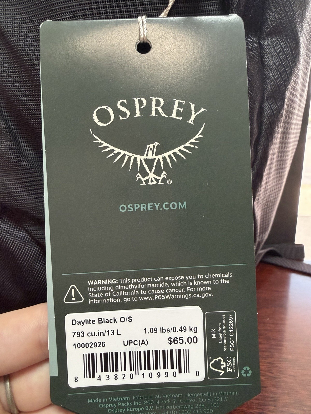Osprey Daylite Backpack Black 13L