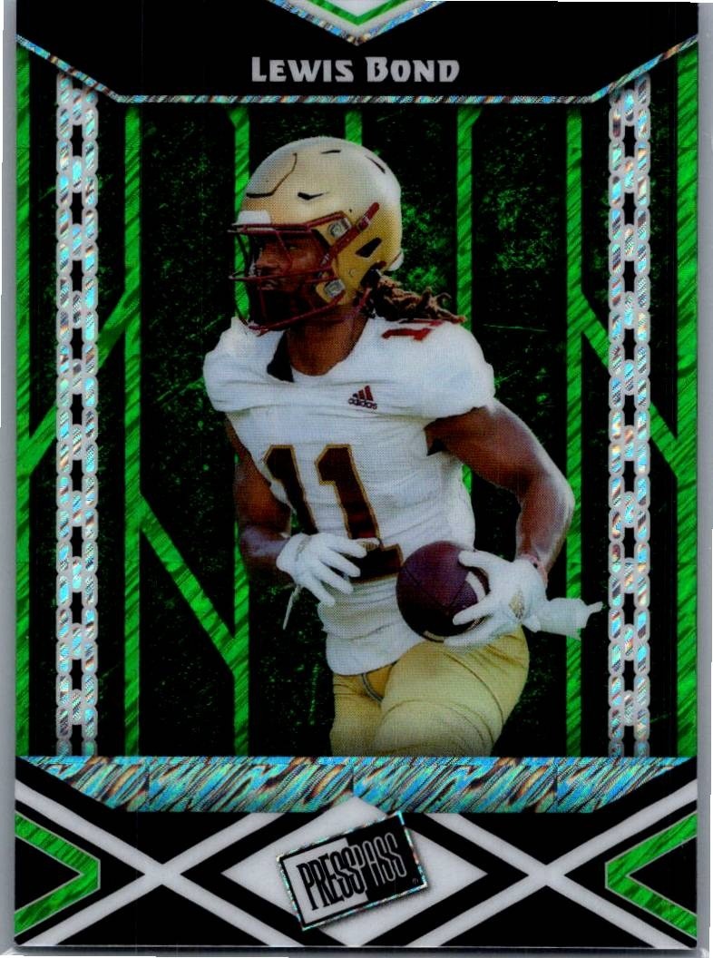 2024 Leaf Collective #PPB-187 Lewis Bond Press Pass Shimmer Green #/7