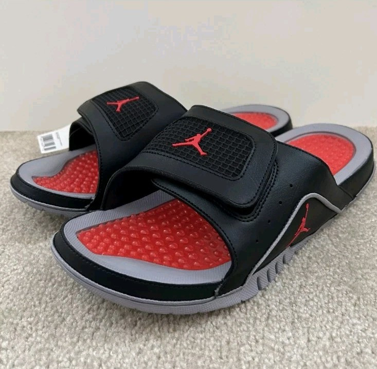 【NIKE】☆サンダル☆ Jordan Hydro 4 Retro Men's Slides Jordan - Men - Hydro 4 Retro - White/Industrial Blue/Grey