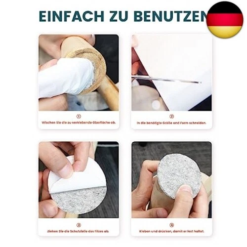 shinfly Filzgleiter Selbstklebend 4mm Dicker, Filz Selbstklebend - Bild 7 von 7