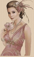 Art Deco Lady Counted Cross Stitch Chart No.1-261