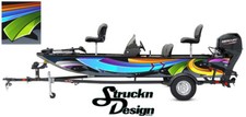 Abstract Arrows Colorful 3D Graphic Fishing Vinyl Fish Bass Kit Boat Decal Wrap 