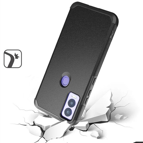 Funda rígida híbrida para teléfono Cricket Magic 5G/AT&T Propel 5G + vidrio templado - Imagen 22 de 73