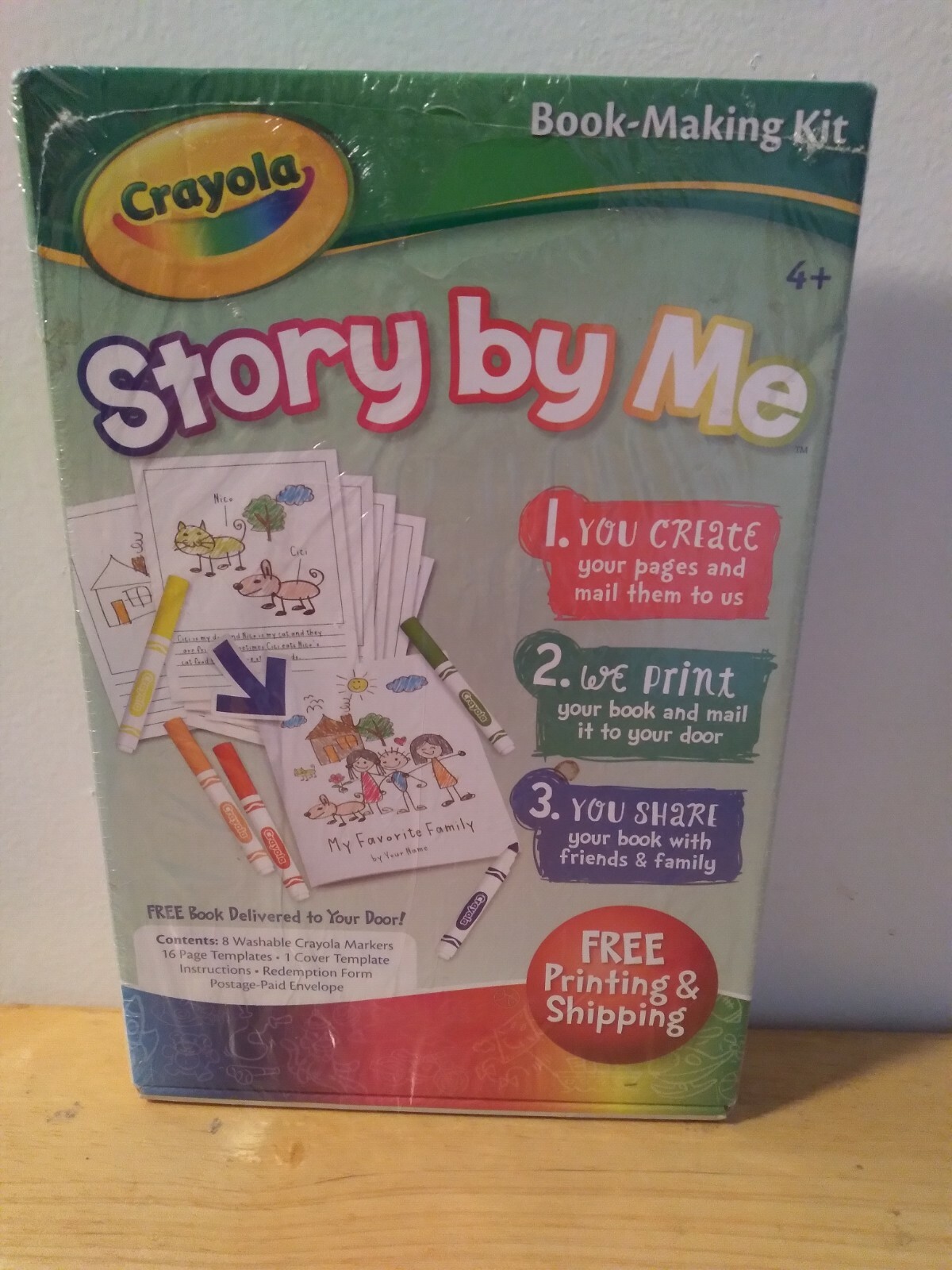 Crayola Children's Crafts STORY BY ME Hard Cover Book Making Kit Free  Printing