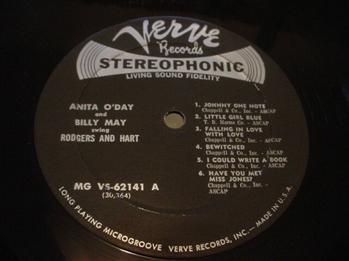 ANITA O'DAY AND BILLY MAY swing rodgers and hart, nm- stereo VERVE MGV-1960 - Picture 2 of 2