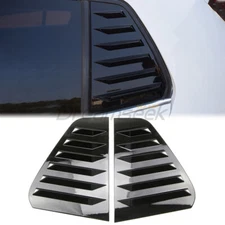 Side Quarter Window Louver Cover For VW Golf MK7 MK7.5 2014-19 Glossy Black Trim