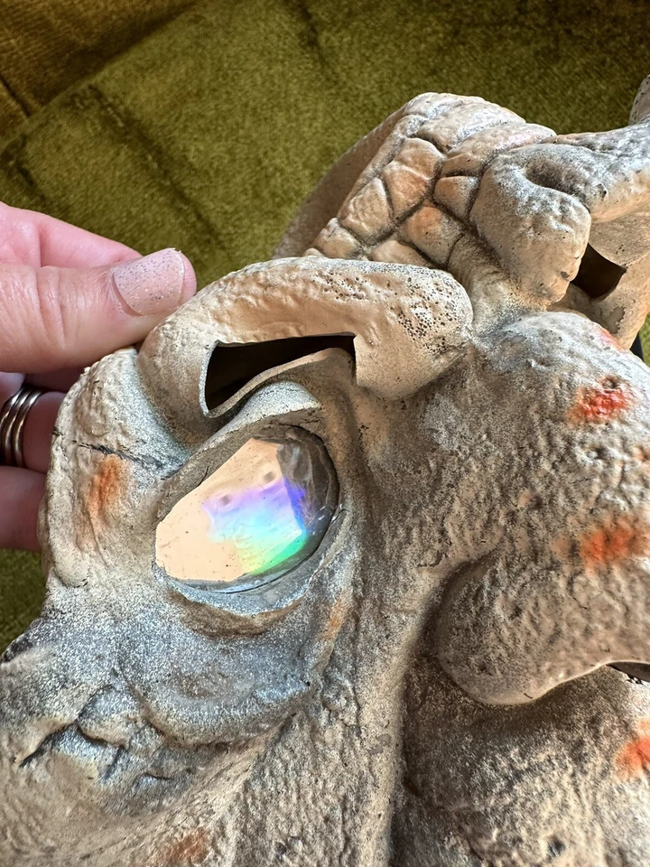 Vintage 1995 Paper Magic Mask Man With Skull Eyes Black Hood Halloween - Image 2 of 4