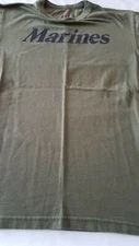 Rothco Marines Short Sleeve T-Shirt Mens Green Size LARGE COTTON