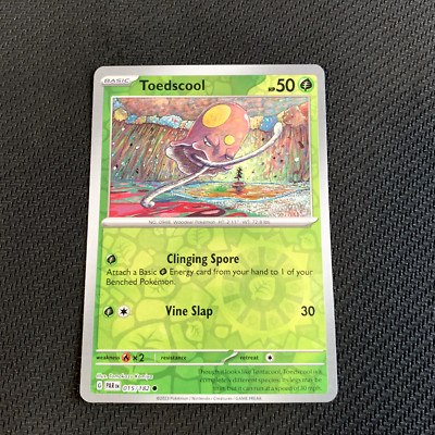 toedscool pokemon card value Toedscool 15/182 Reverse Holo Pokemon TCG: Paradox Rift Near Mint (NM)