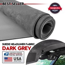Gray Suede Headliner Fabrics Foam Backed 98"x60" Car Ceiling Replace Material