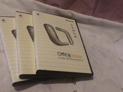 3X Microsoft Office Mac Software 2004 Student And Teacher Edition. Ref:CD_18