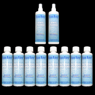 8 x Wasserbetten Konditionierer 250 ml,2 x  Agua Nova Vinylreiniger 250 ml