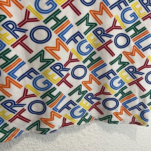 Tommy Hilfiger Spellout Logo Graphic Short Sleeve Polo Shirt Kids Youth Size L - Picture 4 of 9