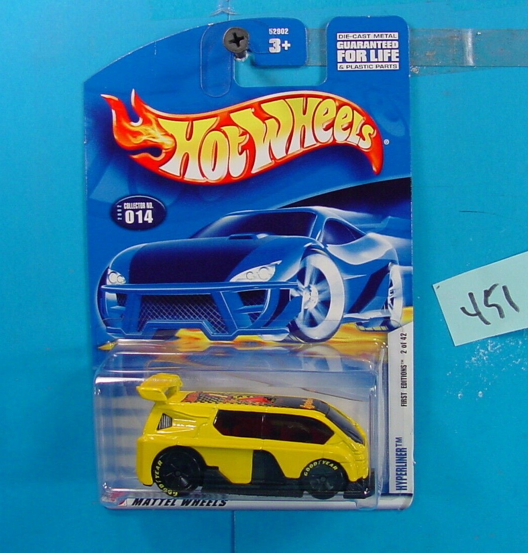 C451 HOT WHEELS 2002 COLLECTOR #014 HYPERLINER FIRST EDITIONS NEW