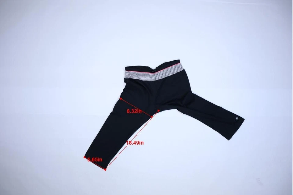 Lukka Womens Black Striped Waist Activewear Athletic Cropped Capri Leggings S - Image 4 of 4