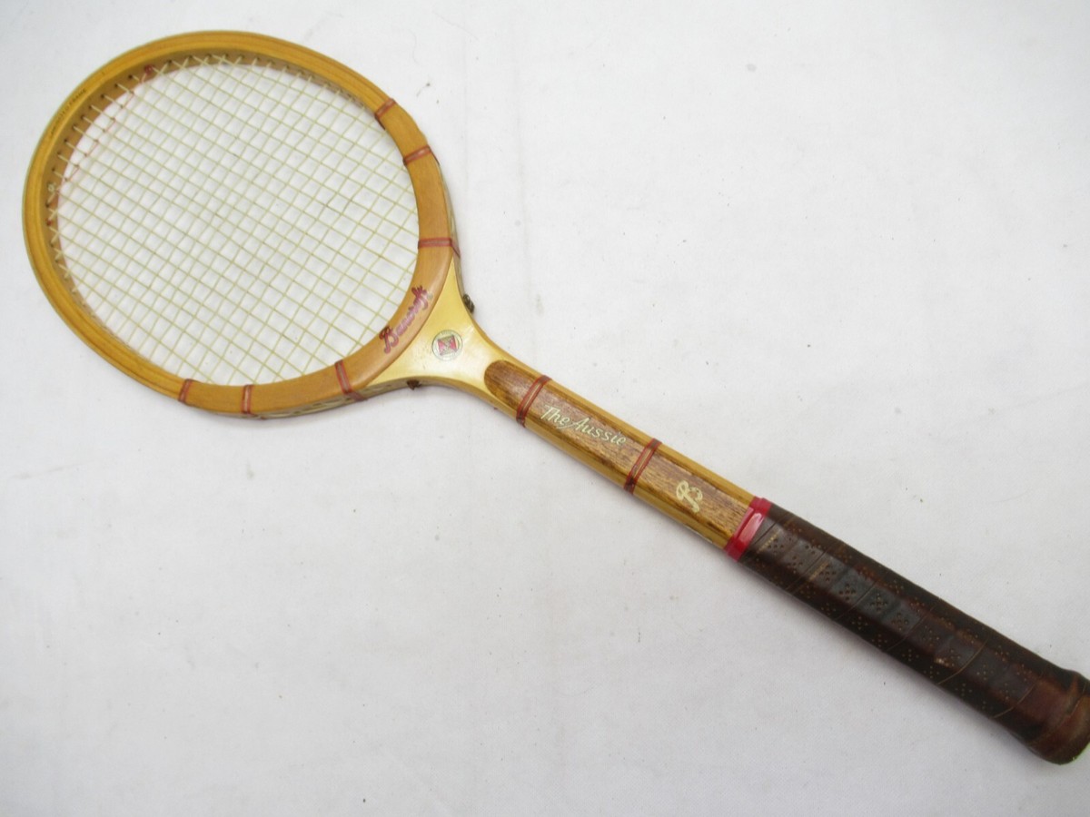 Raquette De Tennis / Badminton Vintage En Bois Matchply Gary Russell