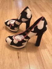 BabyCham Vanilla Heart Monochrome Heel Shoes