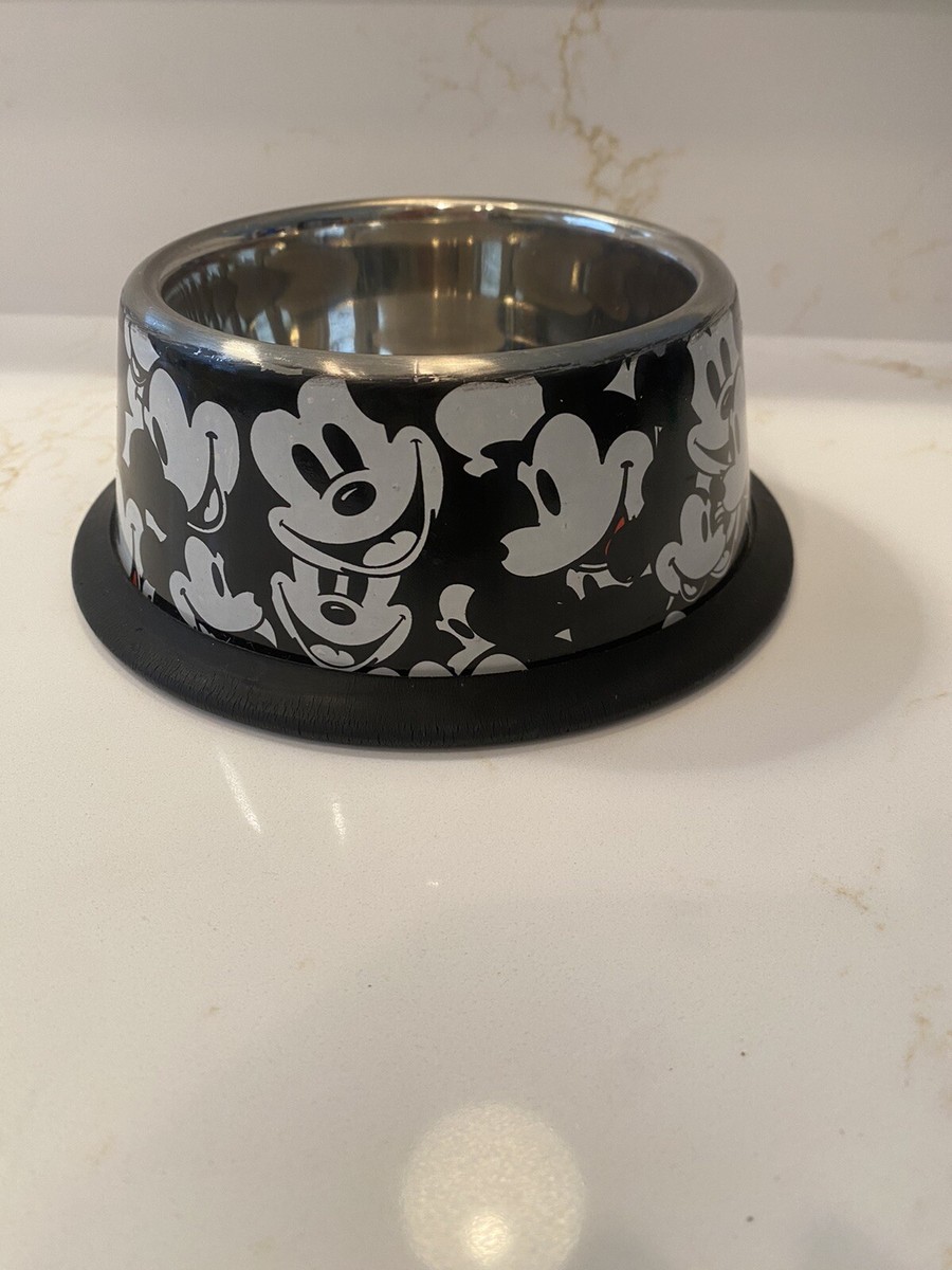 Disney Parks Mickey Mouse Icon Metal Dog/Cat Pet Dish Bowl SMALL