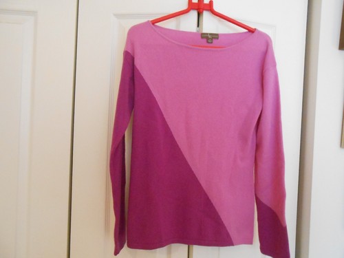 PINK BOAT NECK 2-PLY CASHMERE SWEATER 
