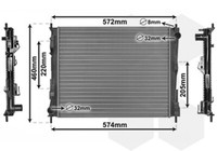 VAN Wezel WasserküHler Mechanisch GefüGt FüR Renault Twingo II CN0_ 1.2 16V