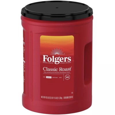 Folgers Classic Roast Ground Coffee - 43.5 oz