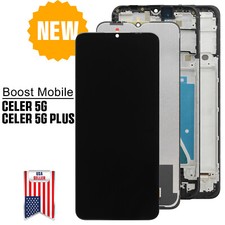 For Boost Mobile Celero 5G / 3 5G Plus LCD Display Touch Screen Digitizer Frame