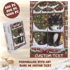 Tuxedo Cat Jigsaw Puzzle for Adults Interlocking Games Christmas Gift NWT