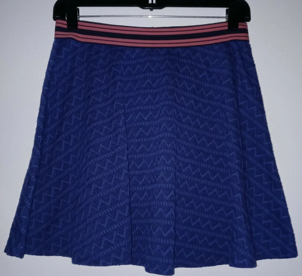 Vera Wang принцесса Skater короткий стиль темно-синий эластичный широкий пояс юбка M - Изображение 4 из 4