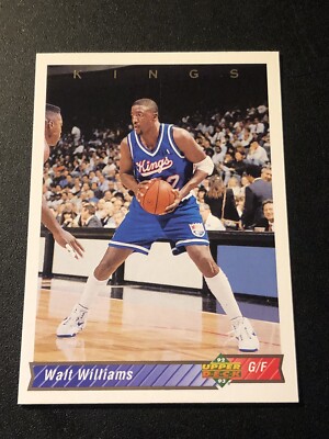 1992, Walt Williams, Sacramento Kings, Signed, Autographed, Upper Deck Basketball Card, Card # 330, 1992, Walt Williams, Sacramento Kings, Signed, Autographed, Upper Deck Basketball Card, Card # 330,