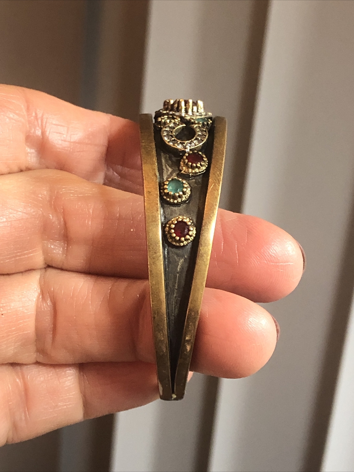 Turkish Sterling Silver 925 Simulated Ruby Emeral… - image 8