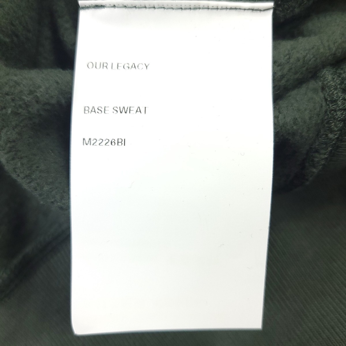 $380 OUR LEGACY Base Deja Vu Print Sweatshirt in Green Mens