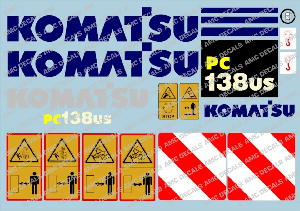 KOMATSU PC138US DIGGER DECAL STICKER SET - image 1 of 1
