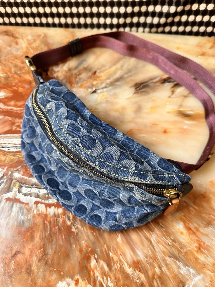charter belt bag 7 in signature denim