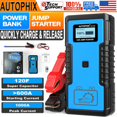 12V Car Booster Safe Ultra Capacitance Jump Starter Power Bank Emergency Supply