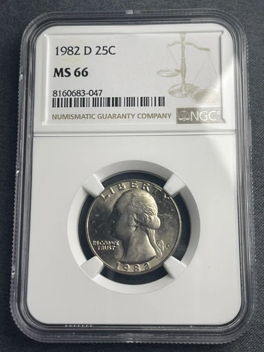 1982 D Washington Quarter 25C NGC MS 66