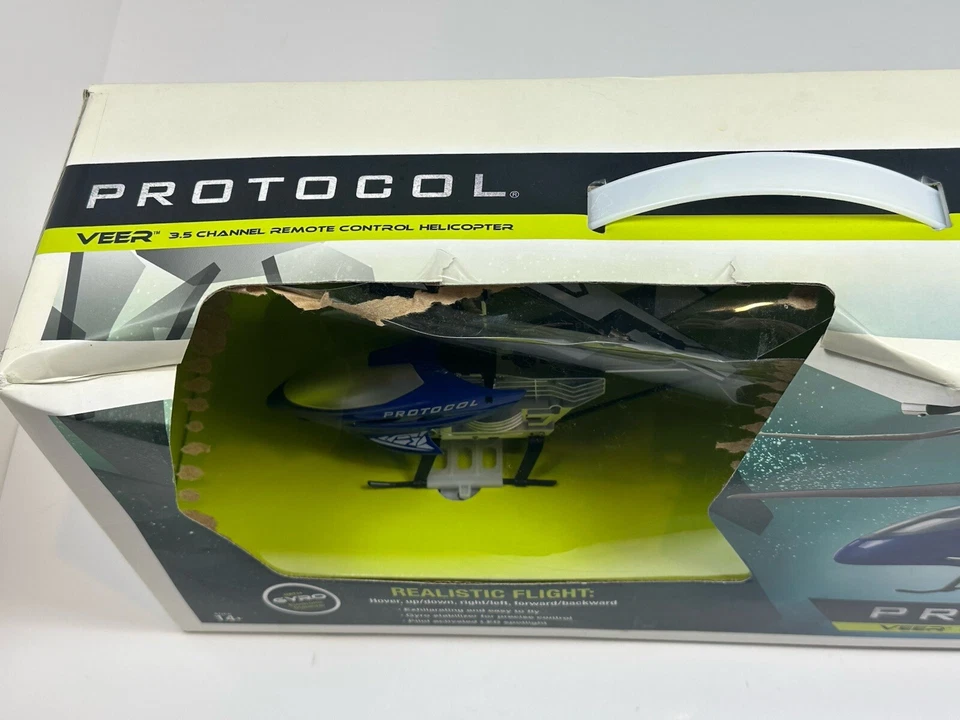 Sealed VEER Protocol 3.5 Channel Remote Control Helicopter Damaged Box - Image 2 of 4