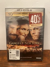 Gangs of New York (DVD, 2002) 2-Disc Set DVD + Digital Ultraviolet UV New DVD