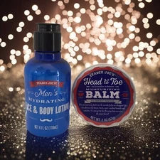 Trader Joe's Head to Toe Moisturizing Balm and Beard Balm + Men’s Body Lotion