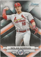 2023 Bowman Sterling Nolan Gorman RC Rookie Card St. Louis Cardinals. rookie card picture
