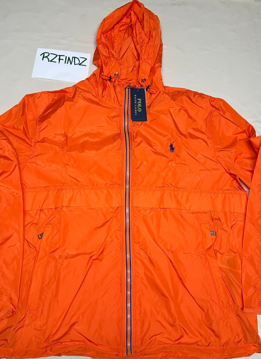 Polo Ralph Lauren Orange Hooded Windbreaker Jacket Multi-Size | eBay